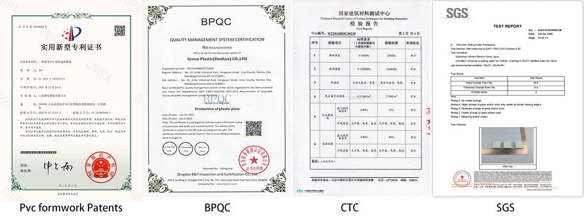 plastic formwork quality assurance