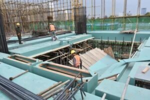 plastic Formwork construction site